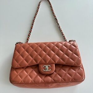 CHANEL Terracotta Quilted Leather Bag